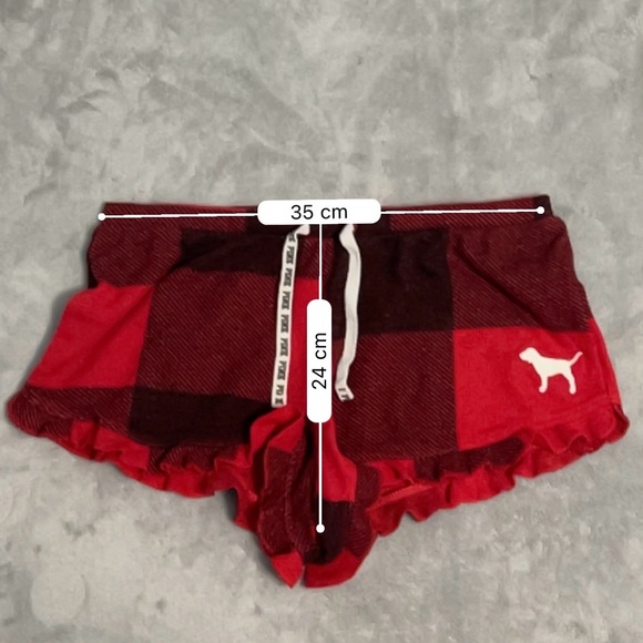 VICTORIA’S SECRET PINK PLAID RED/BLACK/WHITE SLEEPWEAR SHORTS - Picture 7 of 7